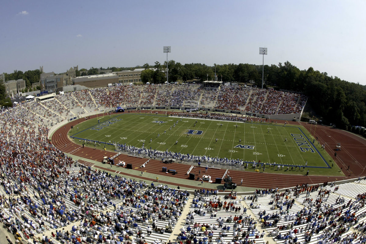 A general view of Duke's football stadium.