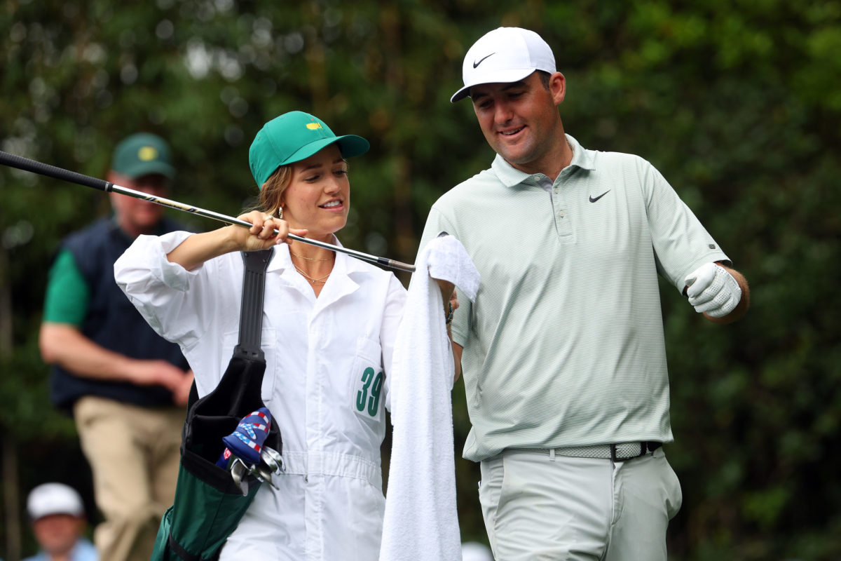 Scottie Scheffler and his wife at The Masters