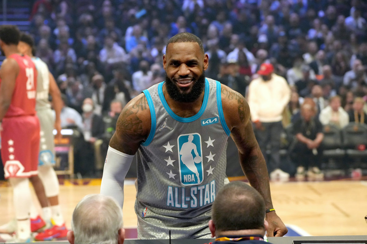 LeBron at the NBA All-Star Game in Cleveland.
