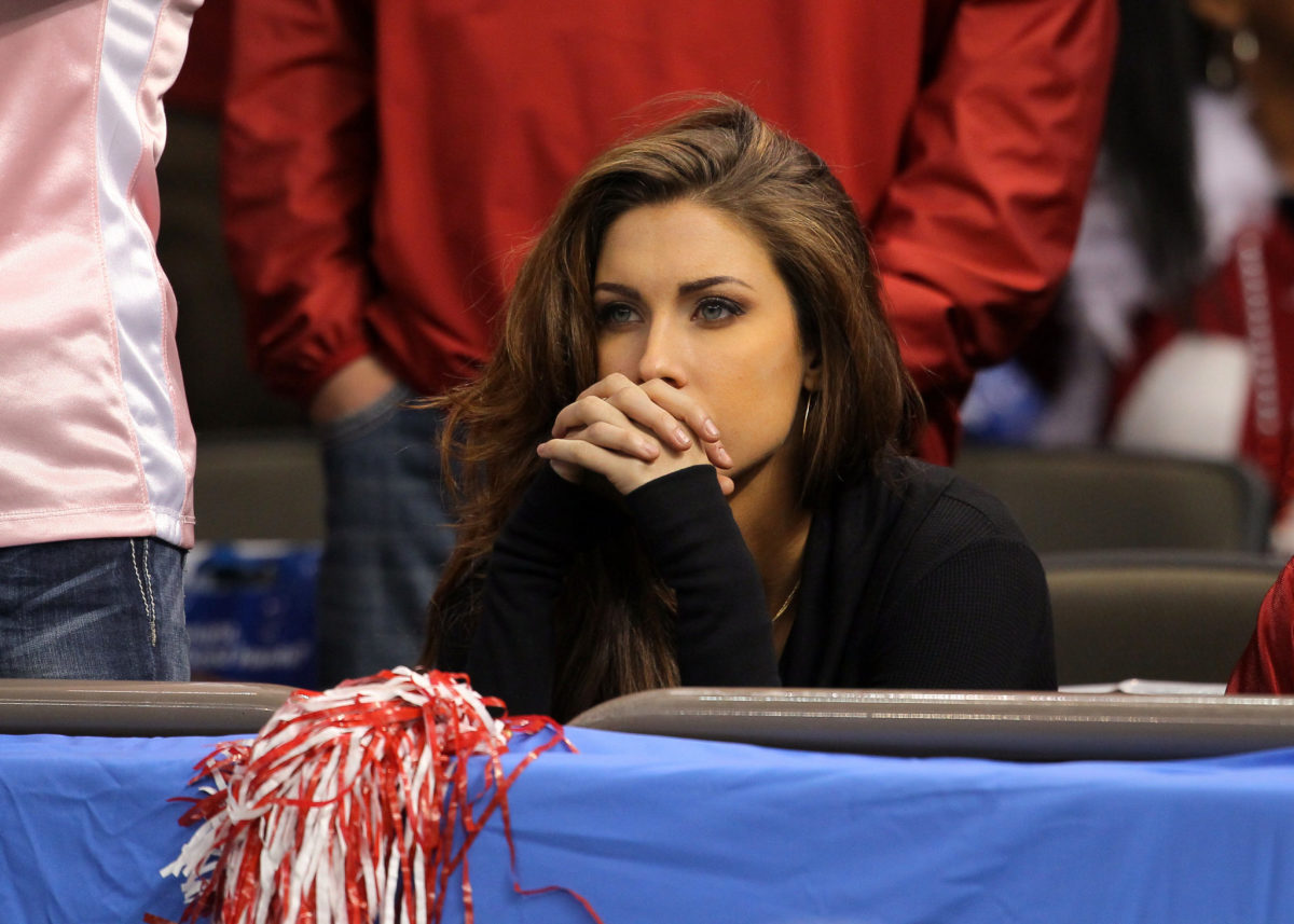 Katherine Webb in the stands.