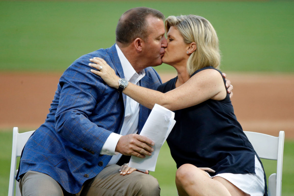 Jim Thome and his wife in Cleveland