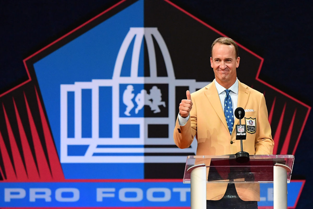 Peyton Manning inducted into the Pro Football Hall of Fame.