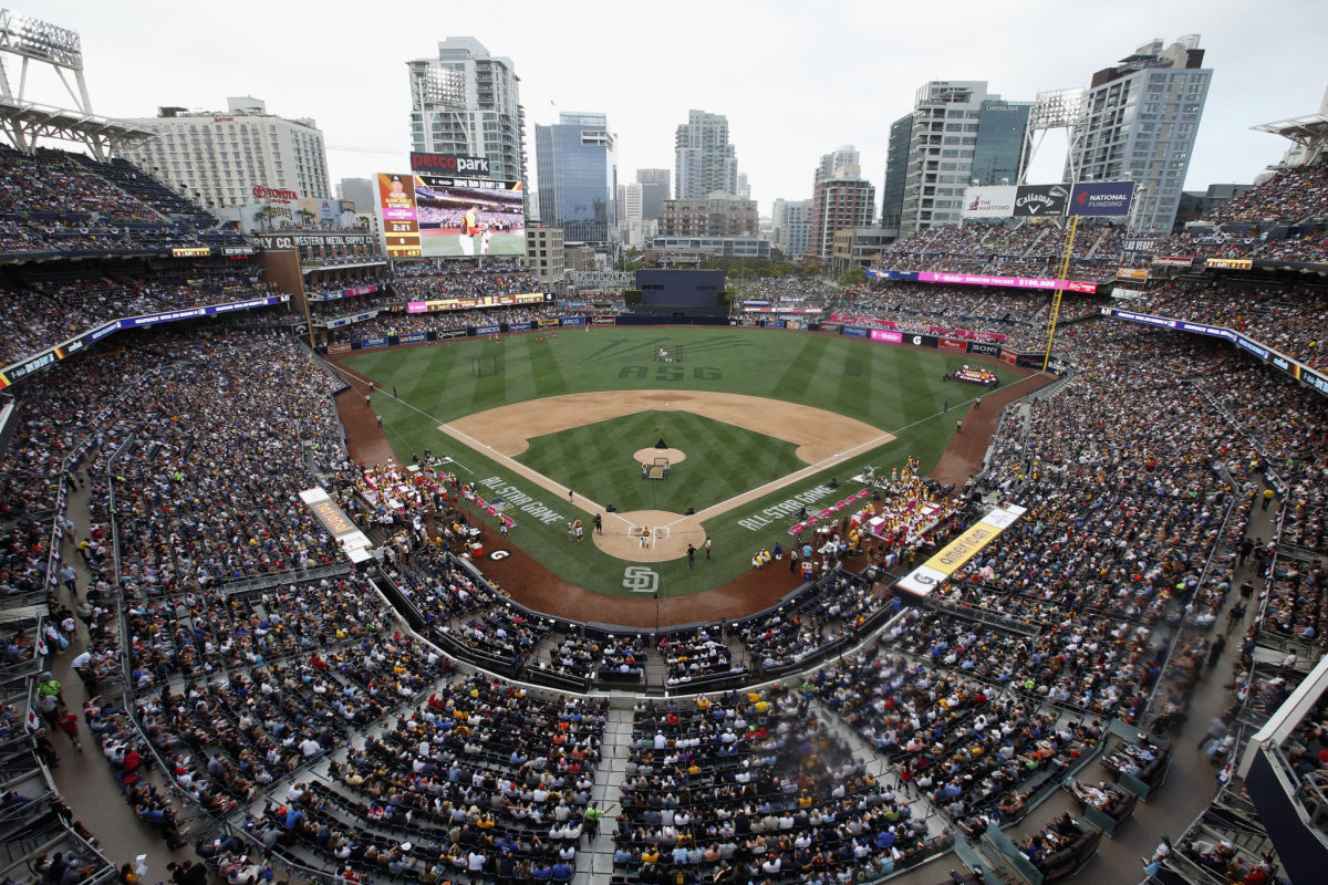 A general view of the San Diego Padres stadium.