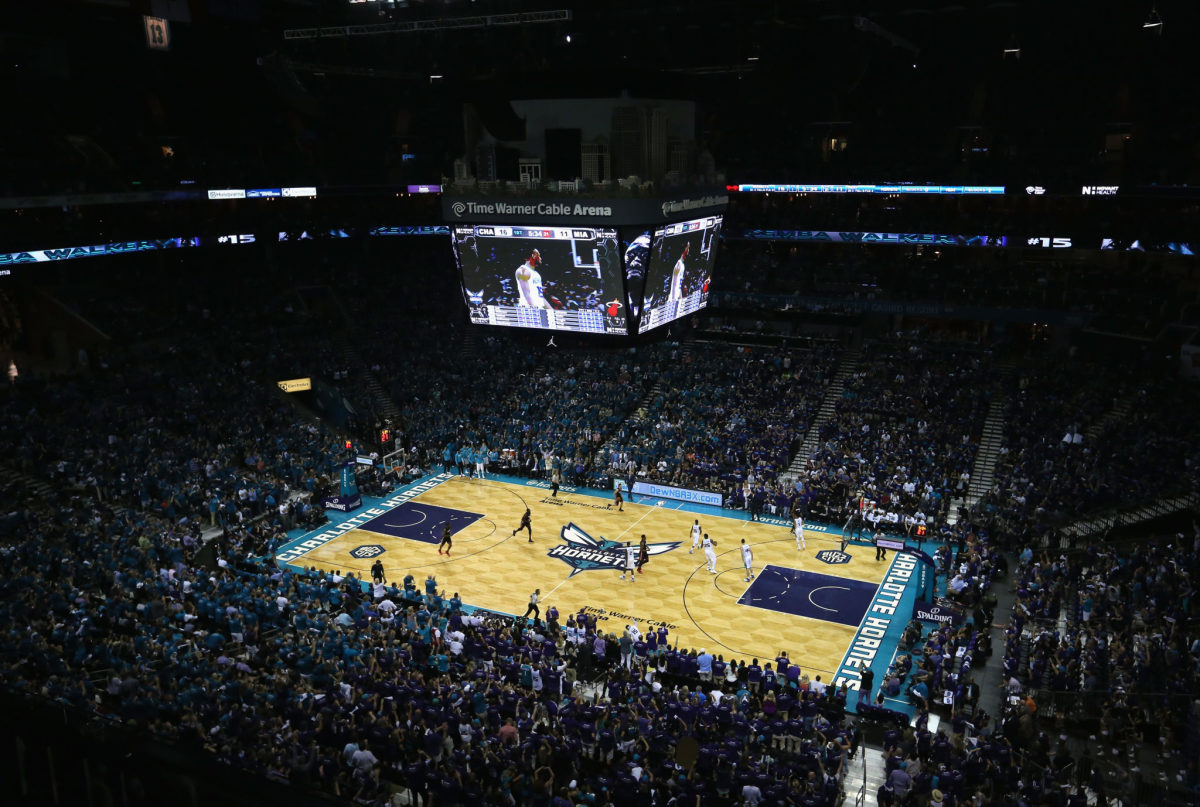 A general view of the Charlotte Hornets arena.