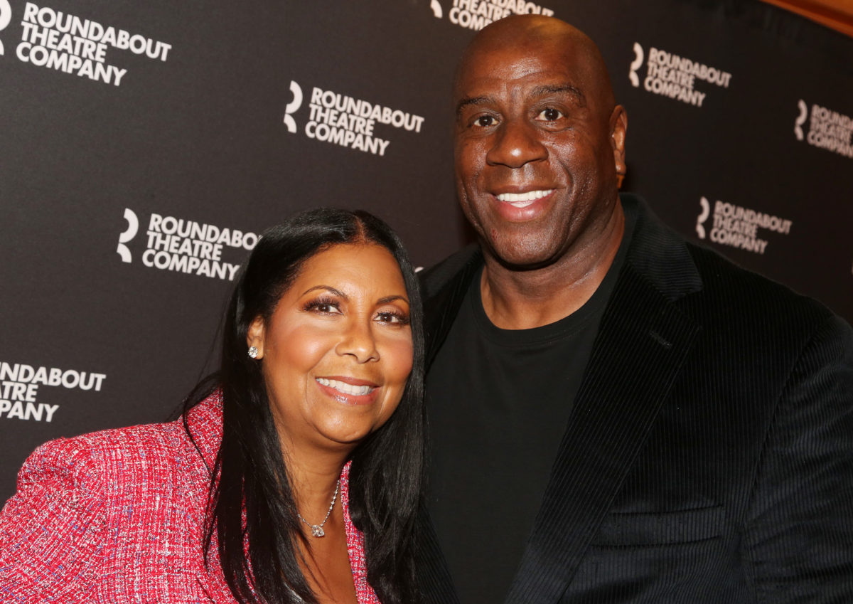 Magic Johnson and his wife Cookie