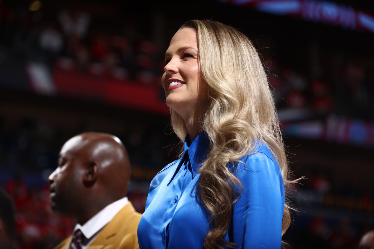 NBA sideline reporter Allie LaForce is on hand for the playoffs in 2022.