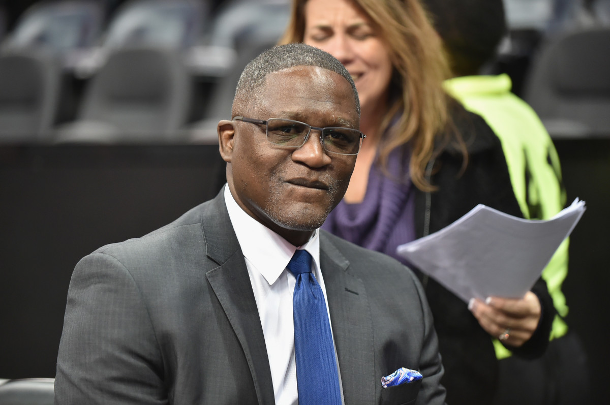 Legendary NBA star Dominique Wilkins at a game during the 2017 season.