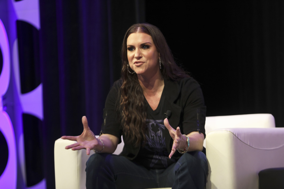 AUSTIN, TEXAS - MARCH 14: Stephanie McMahon speaks onstage at Meet the Women Dominating Sports Media during the 2022 SXSW Conference and Festivals at Hilton Austin on March 14, 2022 in Austin, Texas. (Photo by Shedrick Pelt/Getty Images for SXSW)