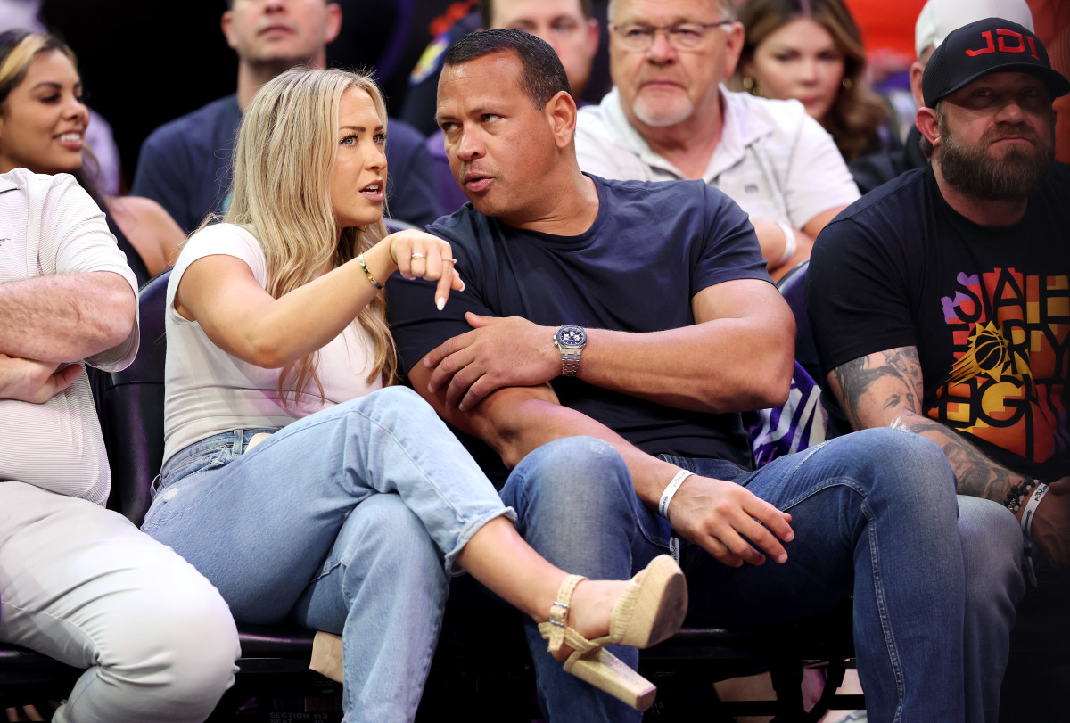 PHOENIX, ARIZONA - MAY 15: Alex Rodriguez and Kathryne Padgett attend Game Seven of the 2022 NBA Playoffs Western Conference Semifinals between the Dallas Mavericks and the Phoenix Suns at Footprint Center on May 15, 2022 in Phoenix, Arizona. NOTE TO USER: User expressly acknowledges and agrees that, by downloading and/or using this photograph, User is consenting to the terms and conditions of the Getty Images License Agreement. (Photo by Christian Petersen/Getty Images)