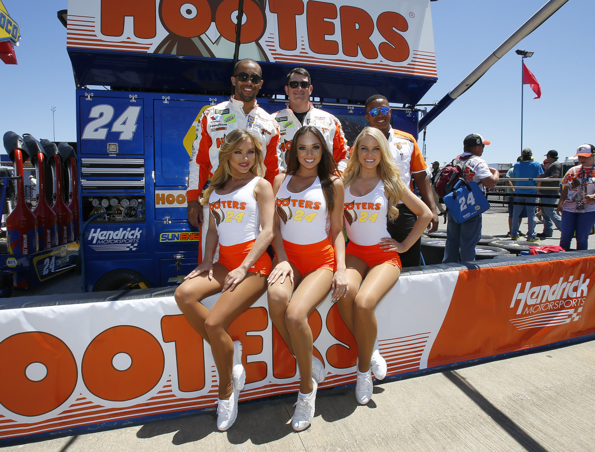 NASCAR's Hooters team prior to a race on Sunday.