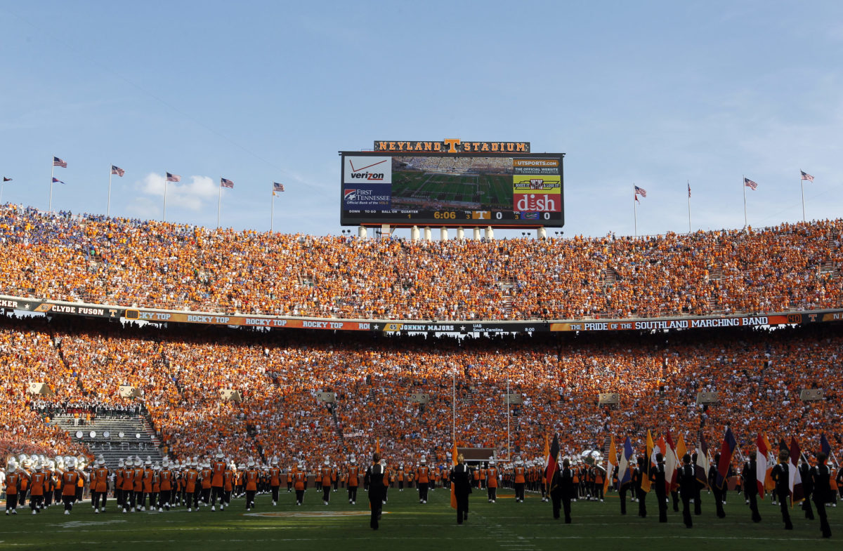 a field view of tennessee's neyland stadium