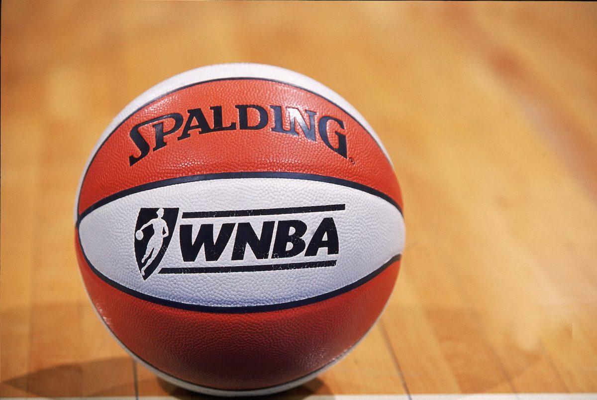 A photo of a WNBA basketball.