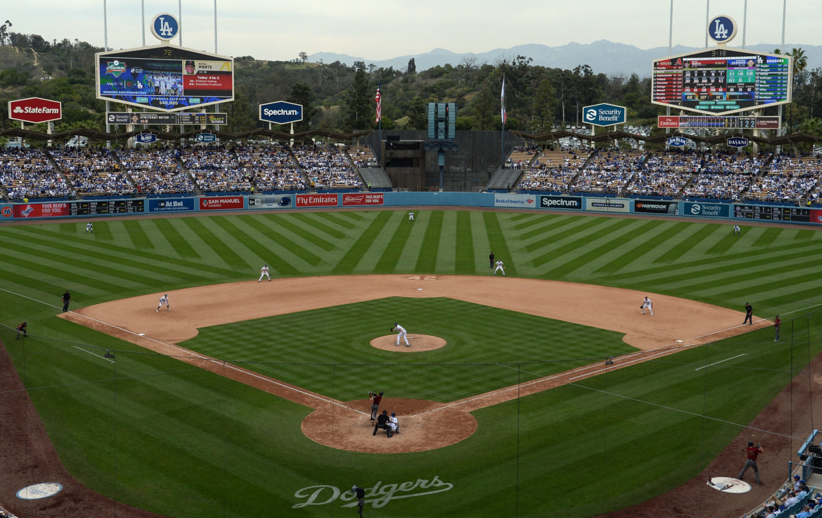 A general view of Dodger Stadium.