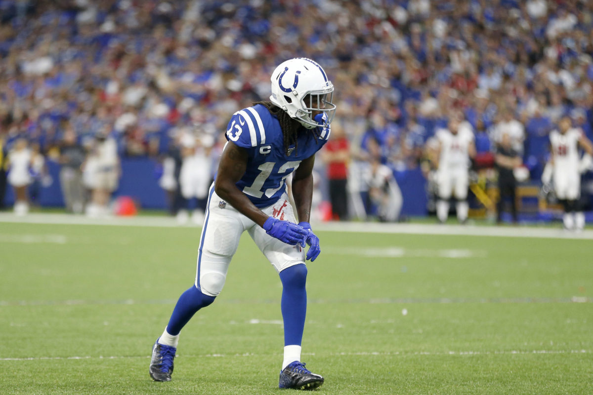 T.Y. Hilton lining up for the Indianapolis Colts.