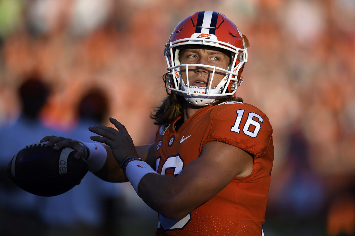 Clemson quarterback Trevor Lawrence in Week 1, the projected top pick in the 2021 NFL Draft next April.