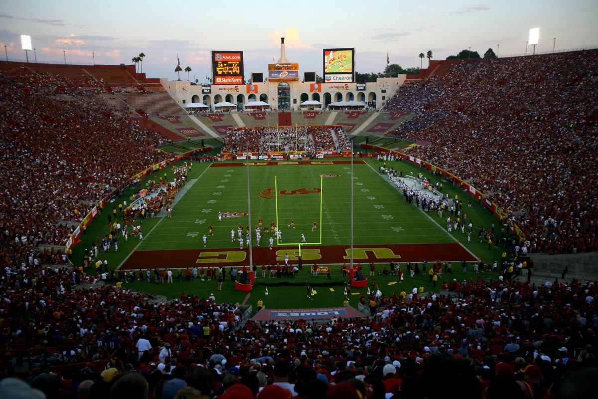 A general view of USC's football stadium.