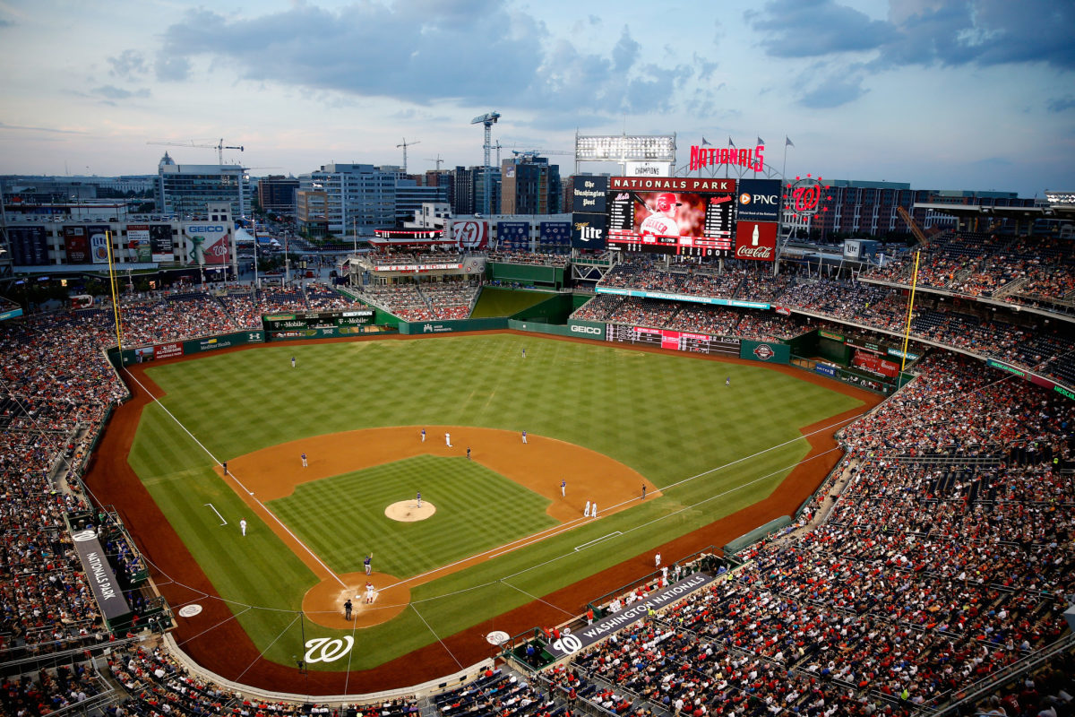 A general view of the Washington Nationals stadium.