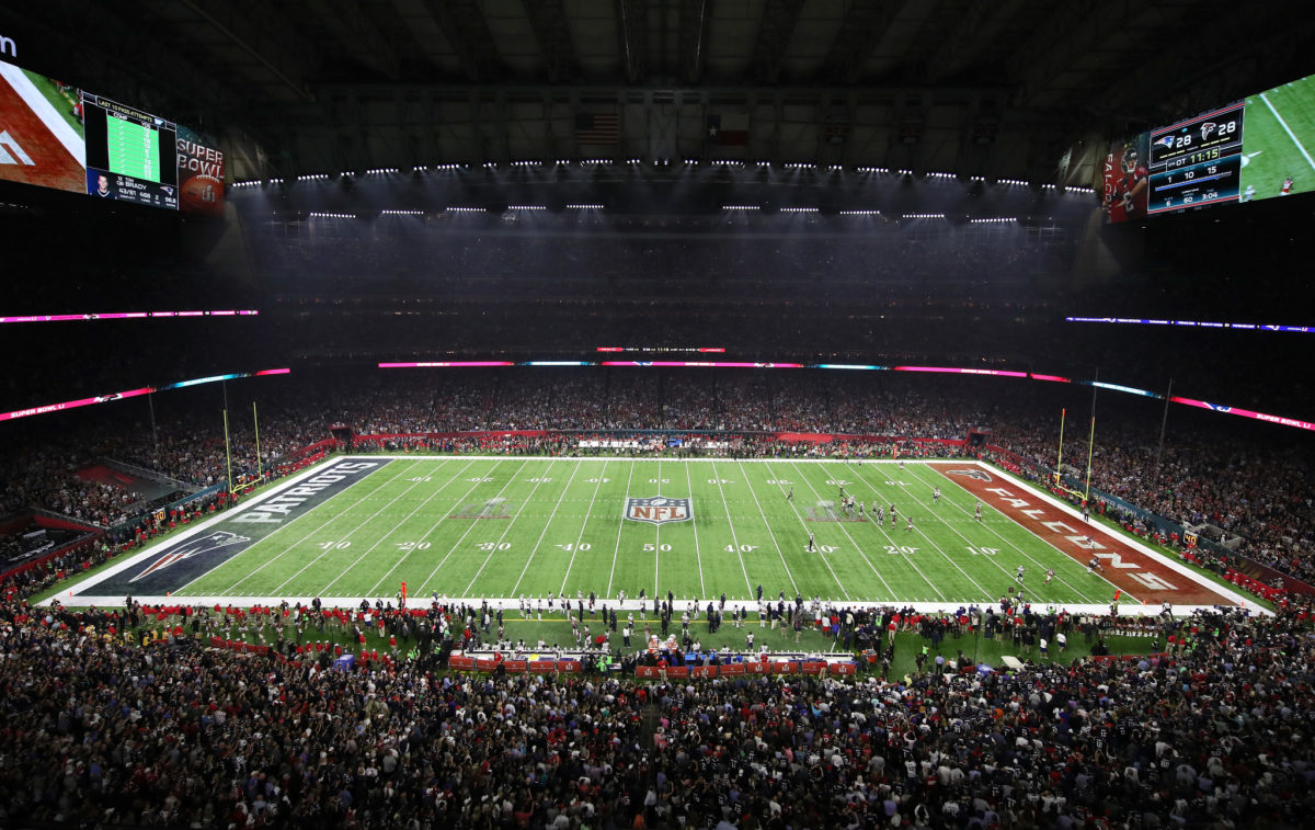 A general view of NRG Stadium during the Super Bowl.