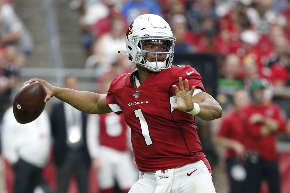 Kyler Murray throws a pass in his NFL debut.