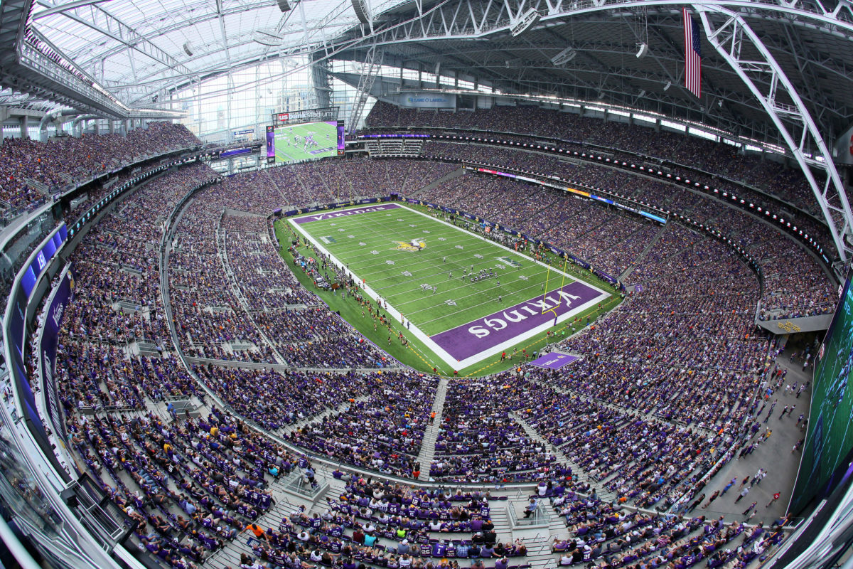 A general view of the Minnesota Vikings stadium.