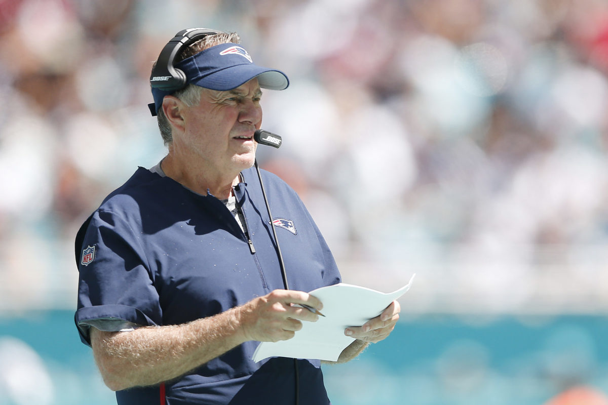 New England Patriots head coach Bill Belichick in Miami.