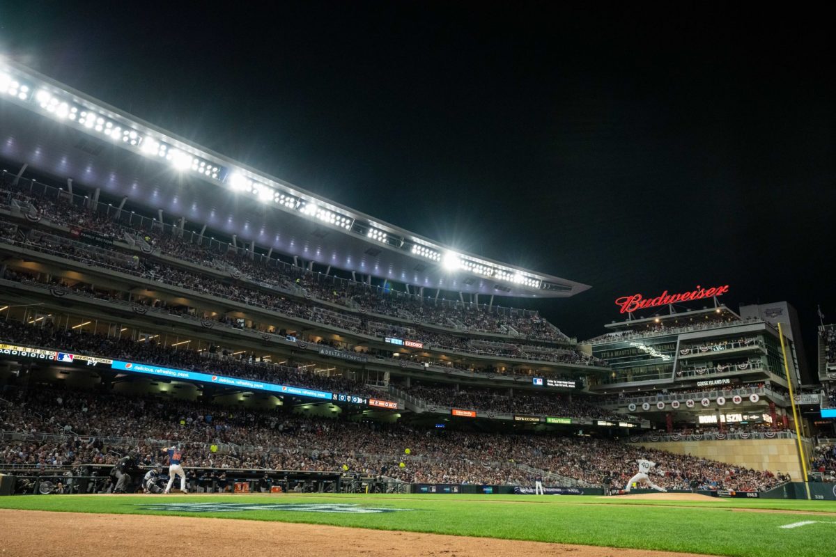 The Minnesota Twins playing against the New York Yankees.