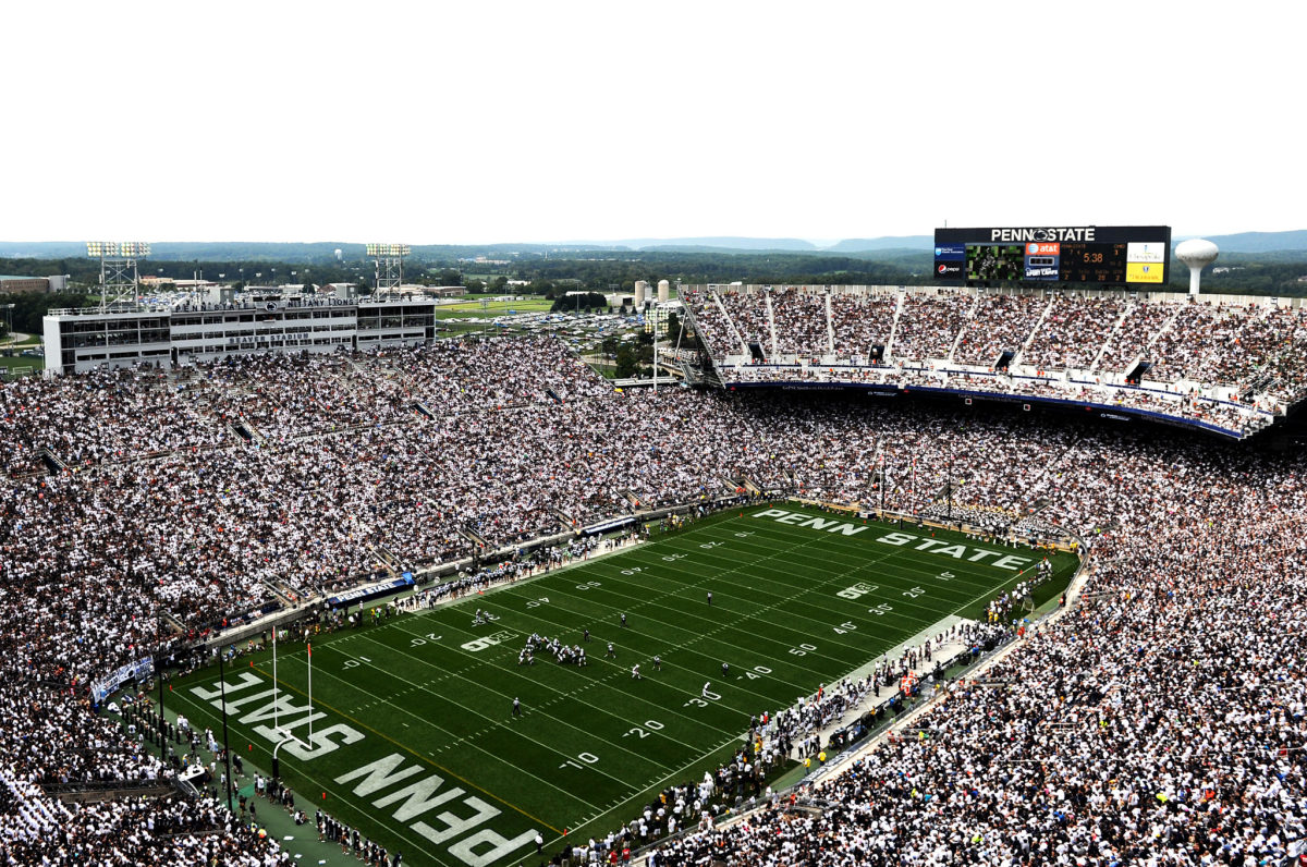General view of Penn State football's Beaver Stadium for a game against the Ohio State Buckeyes.