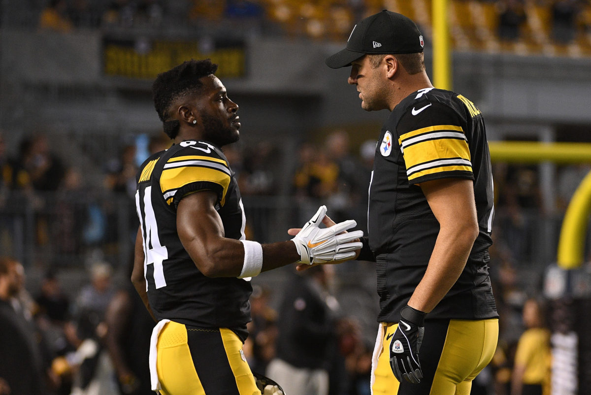 Ben Roethlisberger and Antonio Brown of the Pittsburgh Steelers.