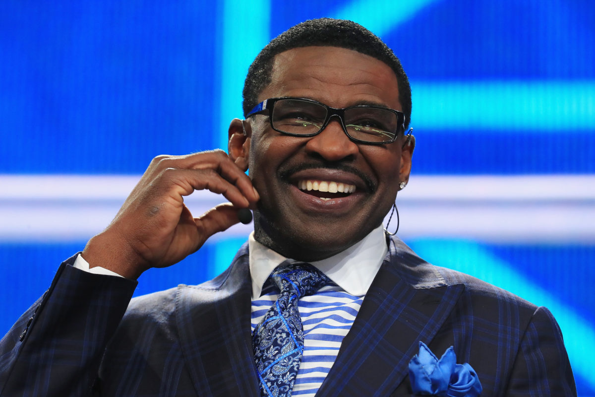 Michael Irvin at the 2018 NFL Draft.