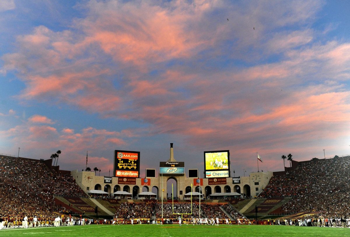 A general view of the Los Angeles Memorial Coliseum.