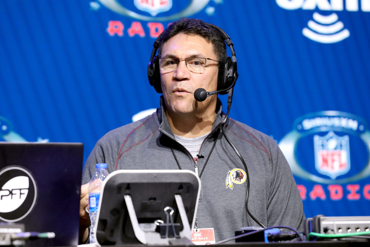 Washington Redskins head coach Ron Rivera at the Super Bowl in Miami.