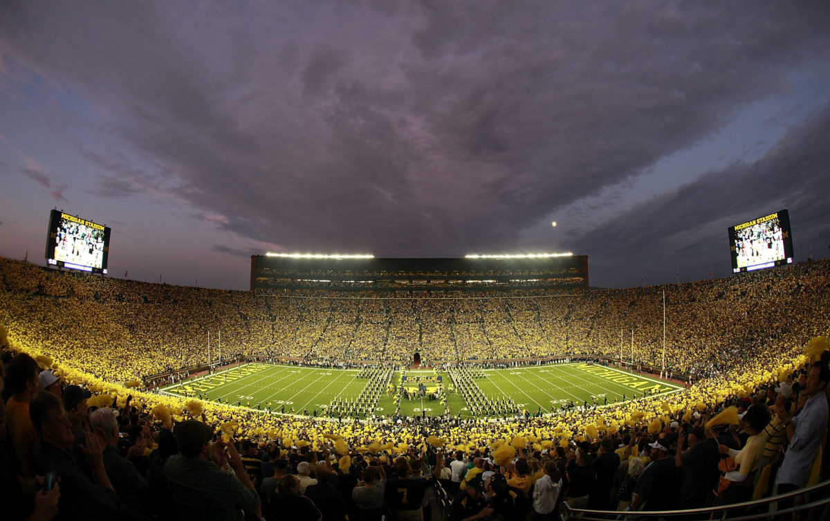 A general view of Michigan's football stadium.