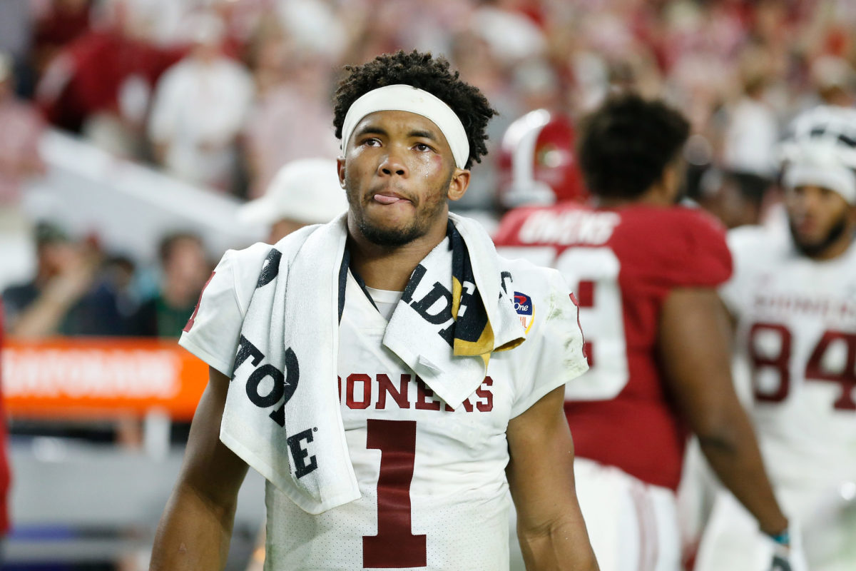 former oklahoma quarterback kyler murray at the orange bowl, one game short of the 2018 national championship game.