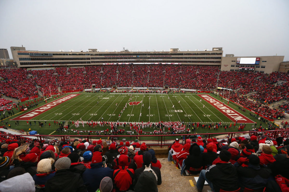Wisconsin's field during a game against Nebraska.