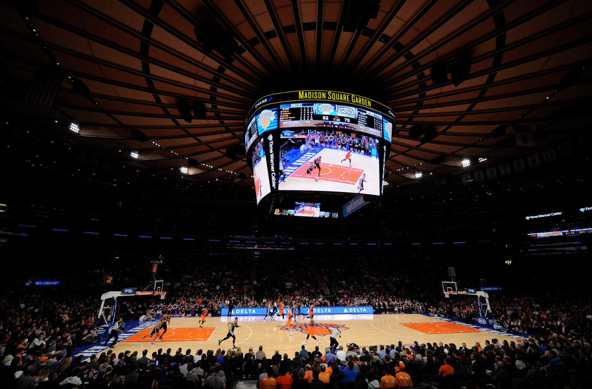 A general view of Madison Square Garden during a Knicks game.