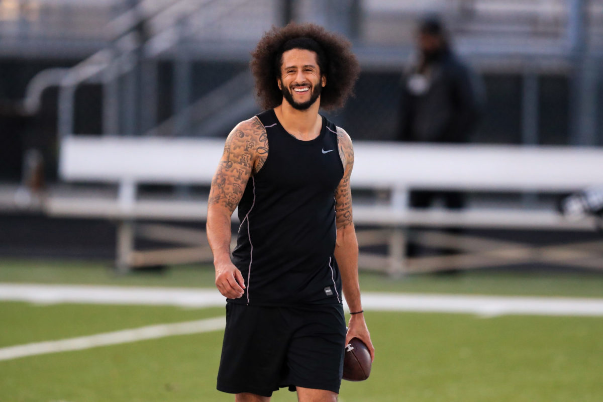 Colin Kaepernick working out in Seattle today with another Seahawks WR