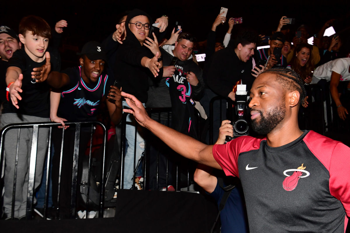 Dwyane Wade takes the floor one last time.