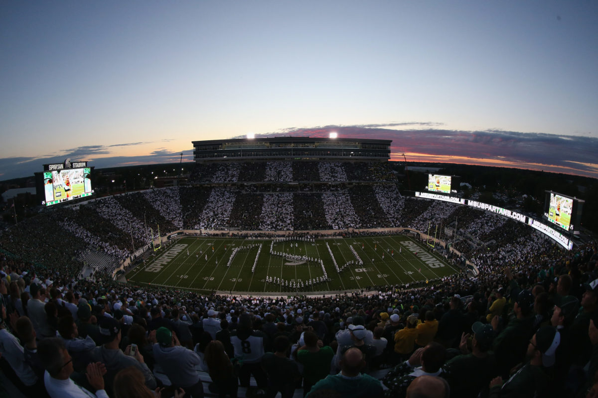 A general view of Michigan State's stadium.