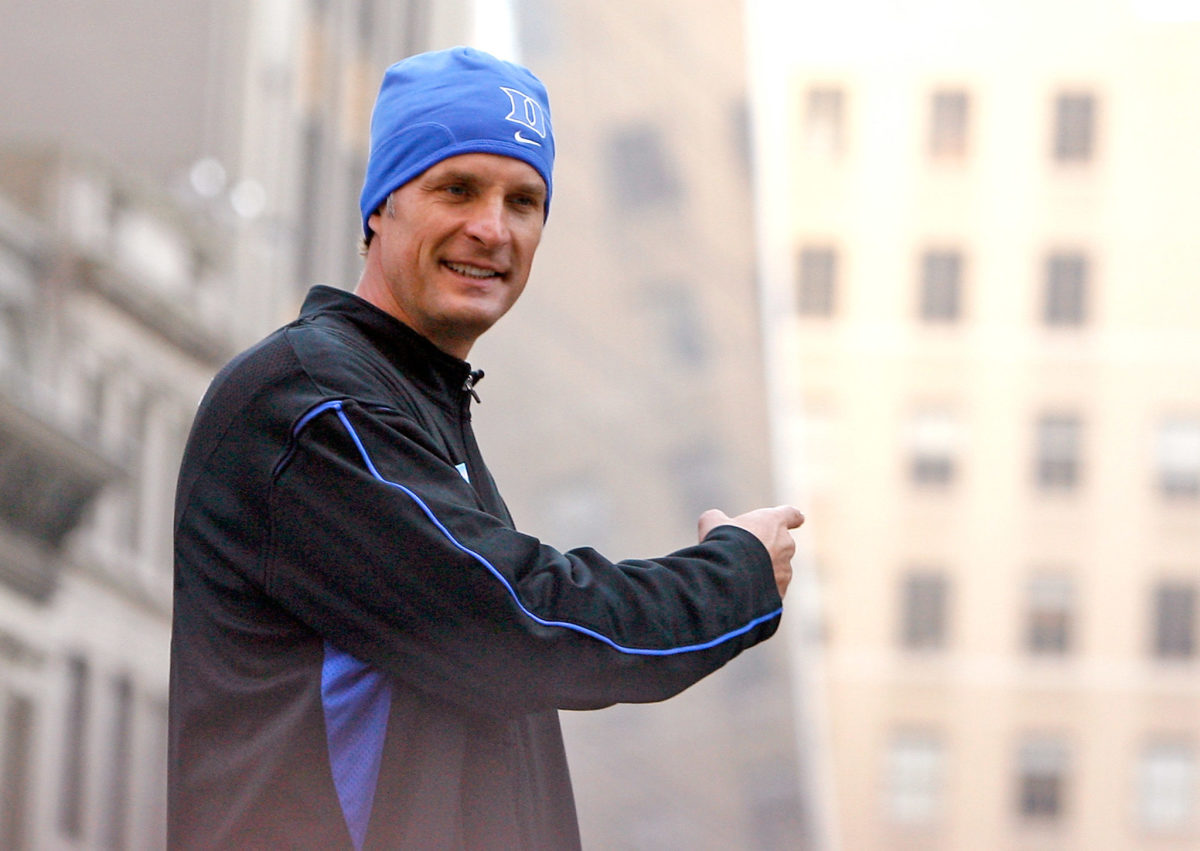 Christian Laettner at the Macy's Thanksgiving Day parade.