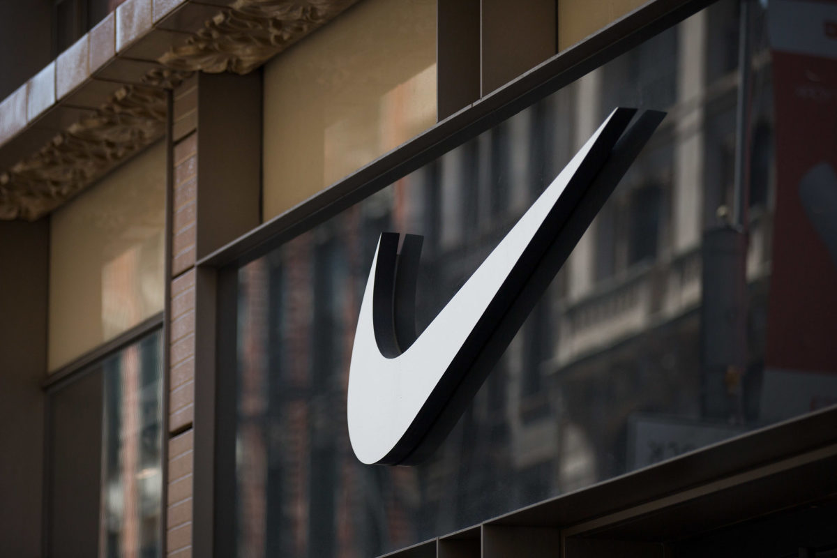 A general view of the Nike logo.