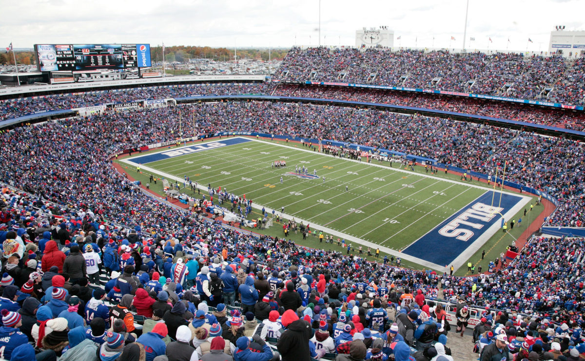 A picture of the Buffalo Bills' home stadium.