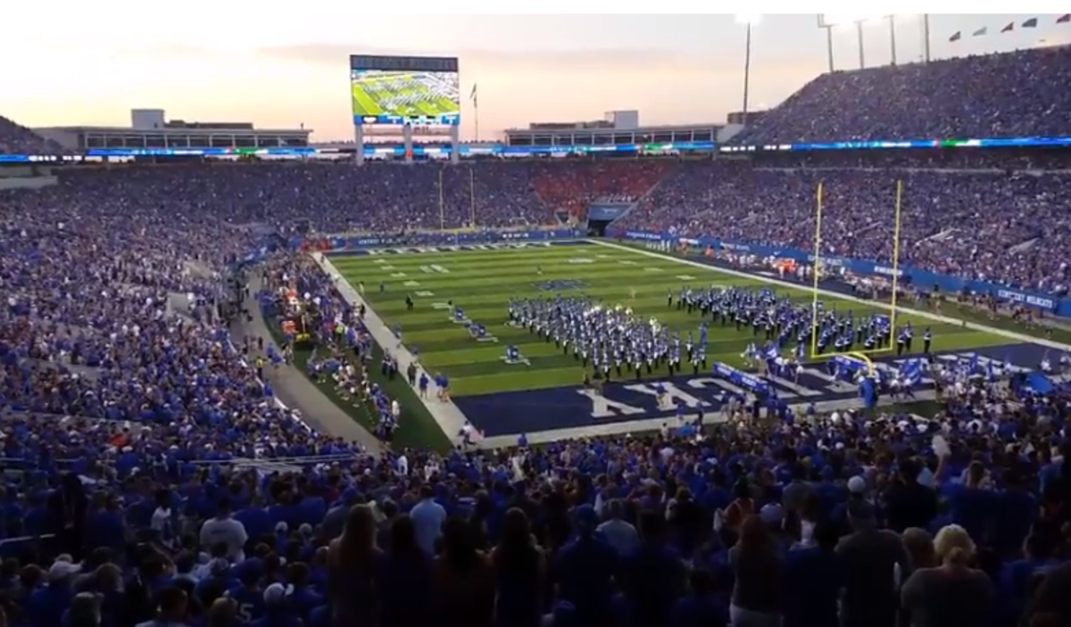 View from the corner of Kroger Field's end zone section during a Kentucky football game.