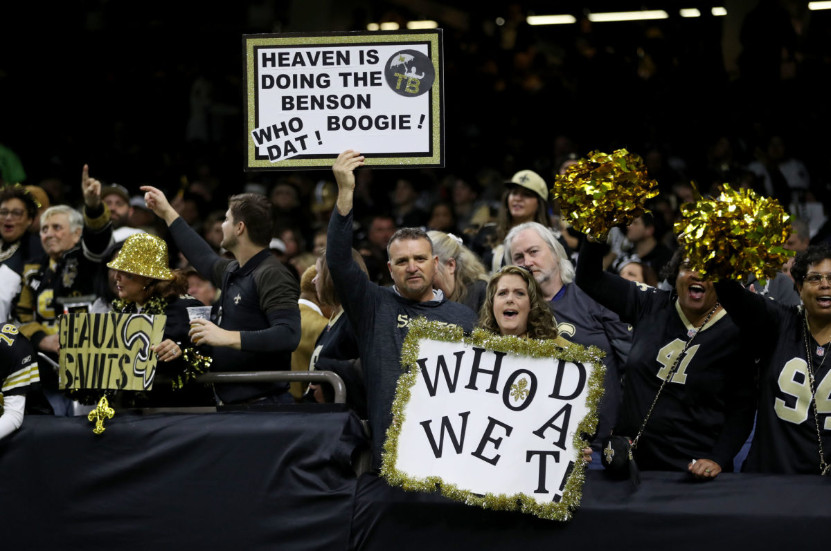 saints fans at the nfc championship game