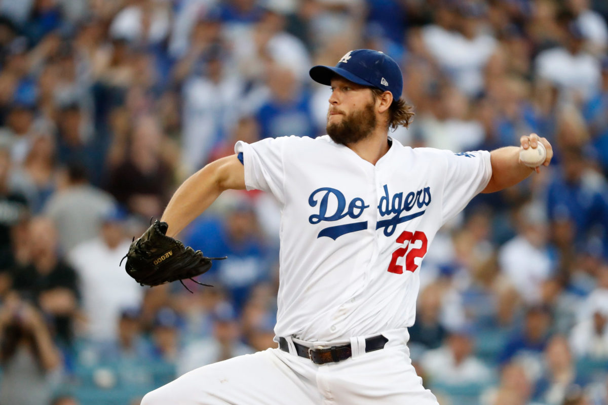 clayton kershaw pitches for the Los Angeles Dodgers in the 2018 world series vs. the red sox
