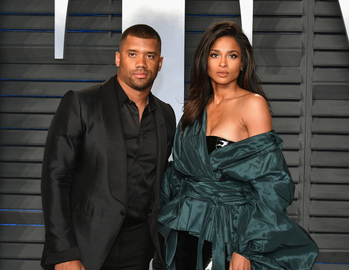 Russell Wilson and Ciara at the Oscar party.