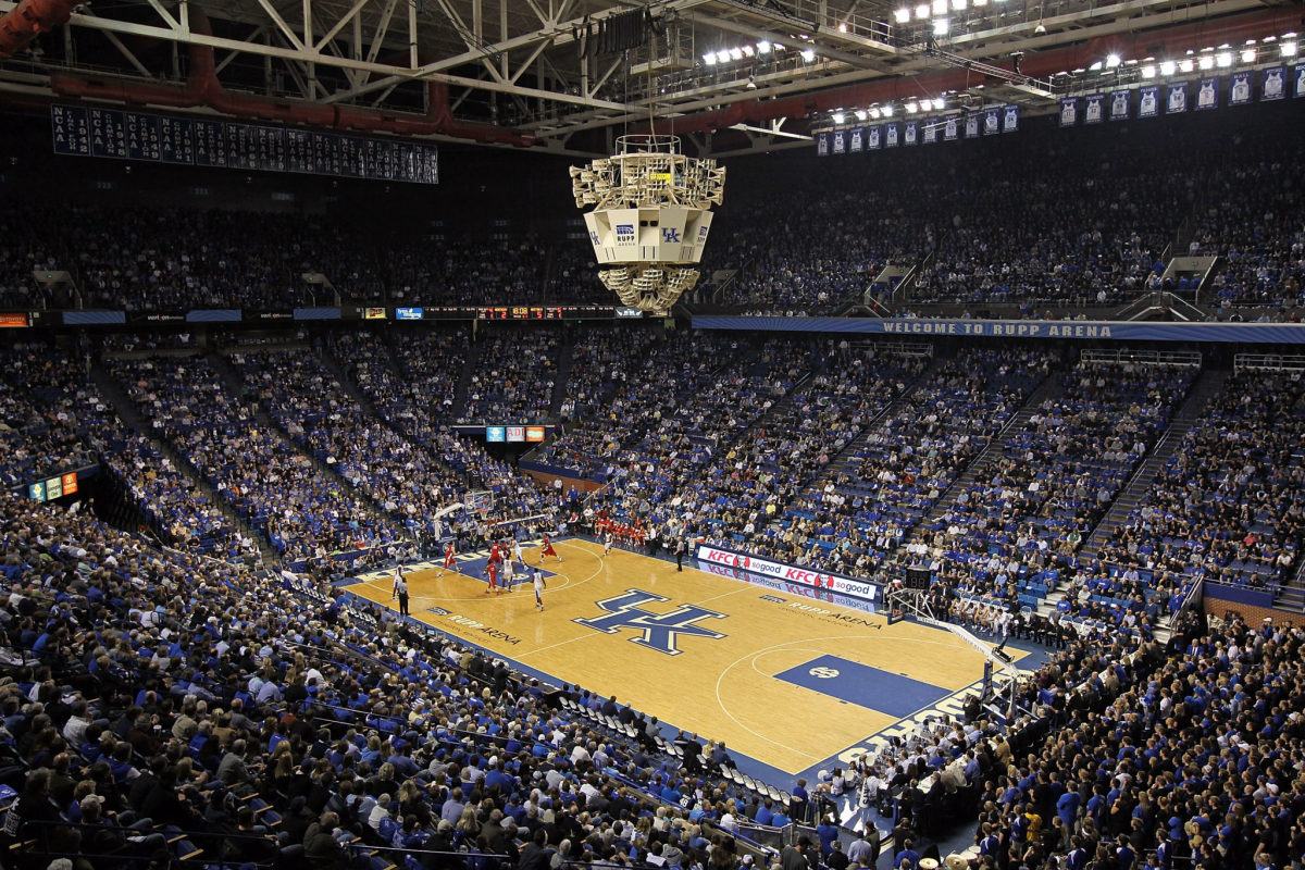 A general view of Kentucky's basketball court.