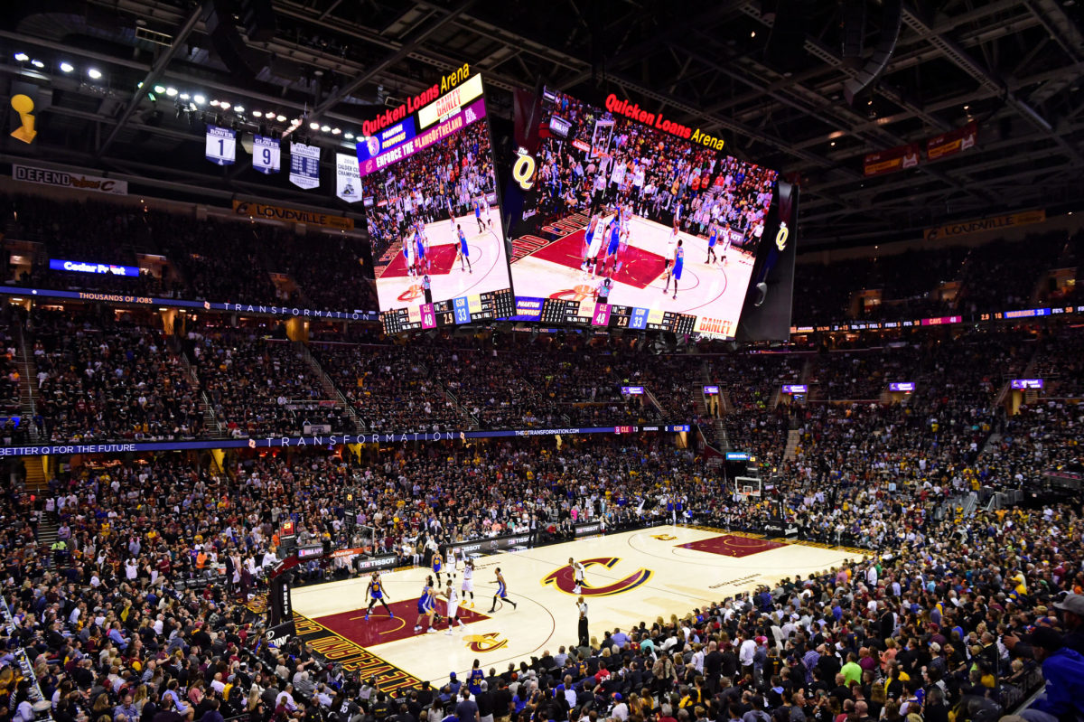 A general view of the Cleveland Cavaliers arena.