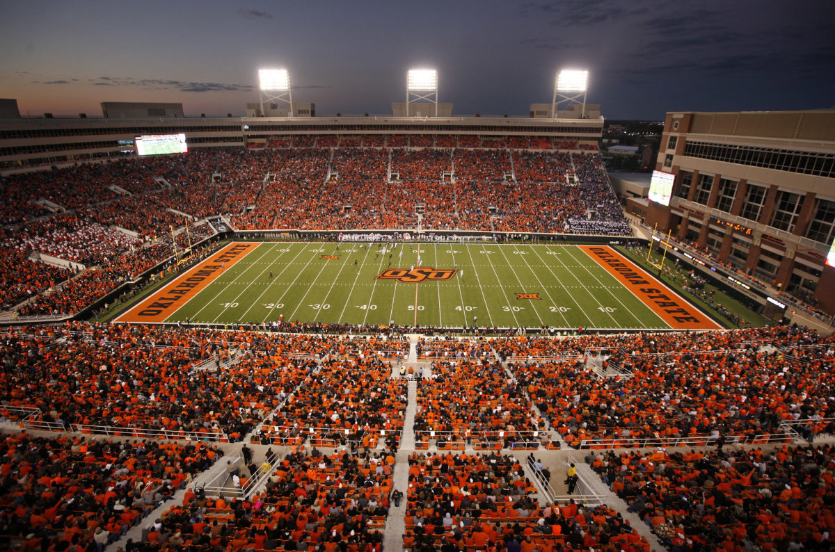A general view of Oklahoma State's football stadium.
