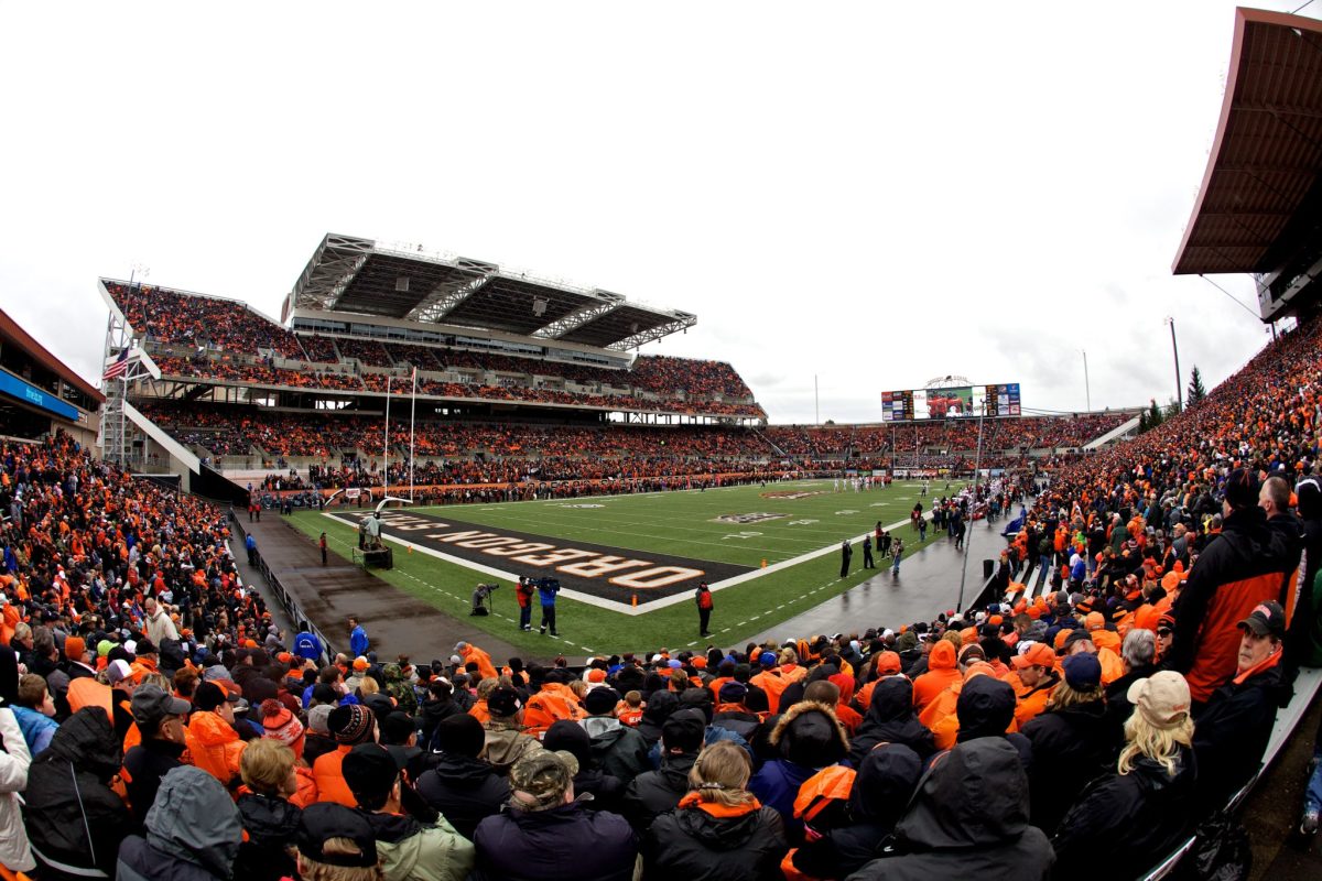 A general view of Oregon State's football stadium.