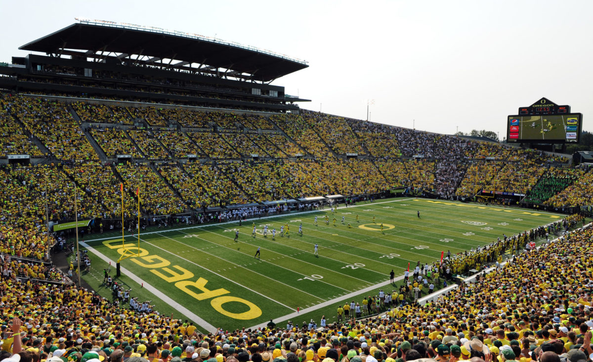 A general view of Oregon's stadium.